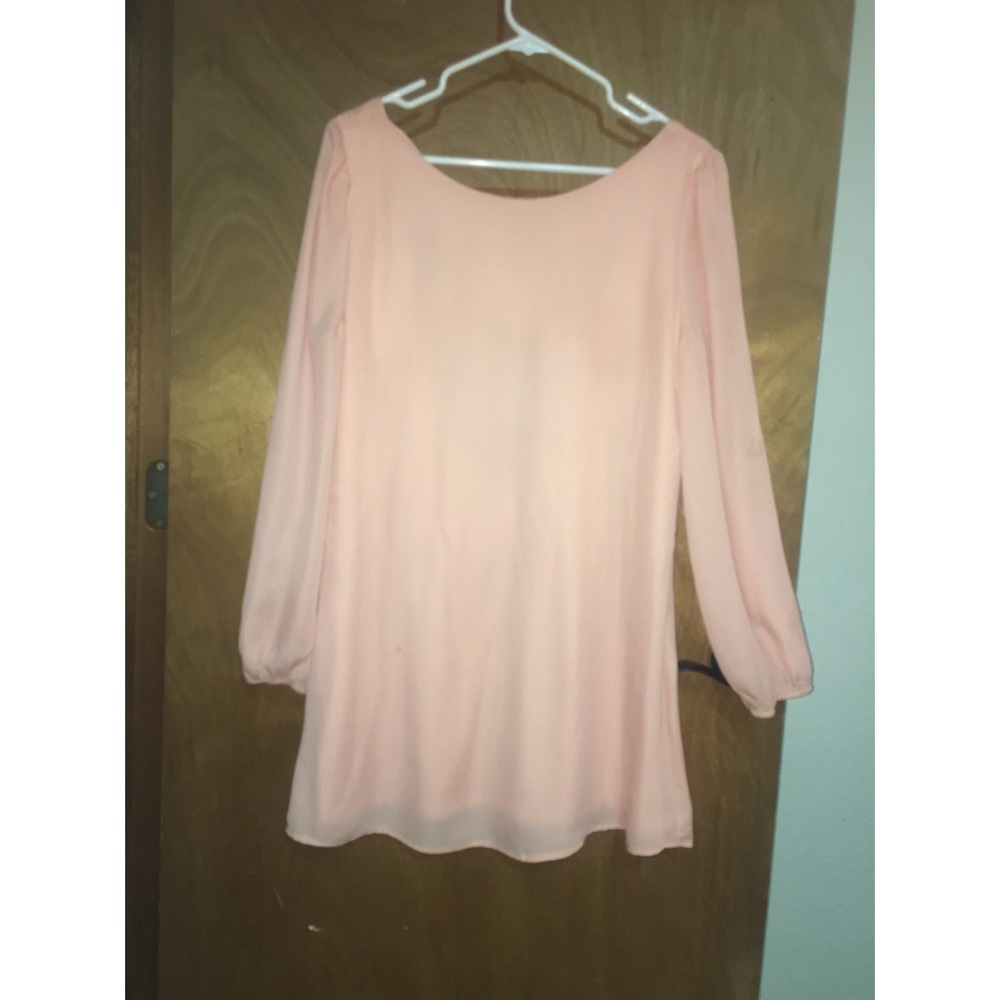 Tobi Peach Criss Cross Back Shift Dress